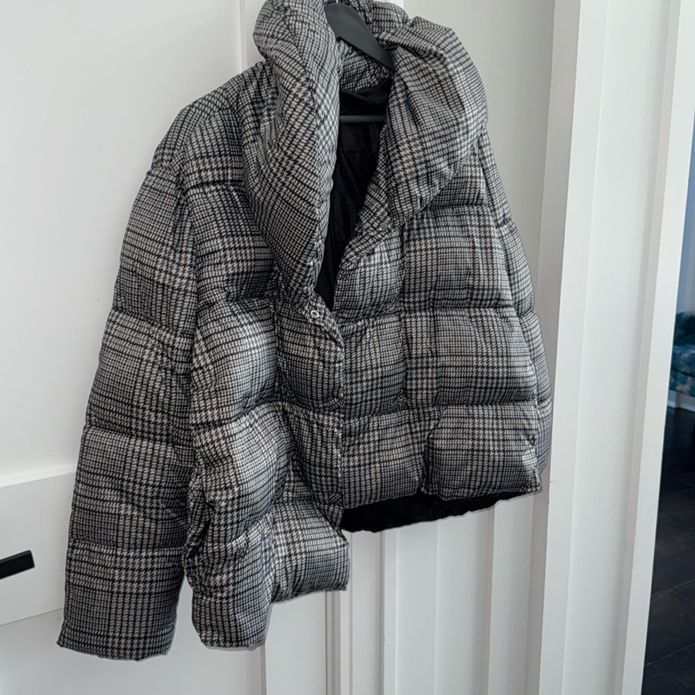 jason wu plaid puffer nwot
